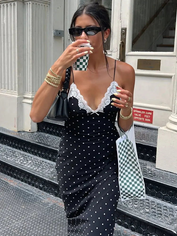 Polka Dot Maxi Dress