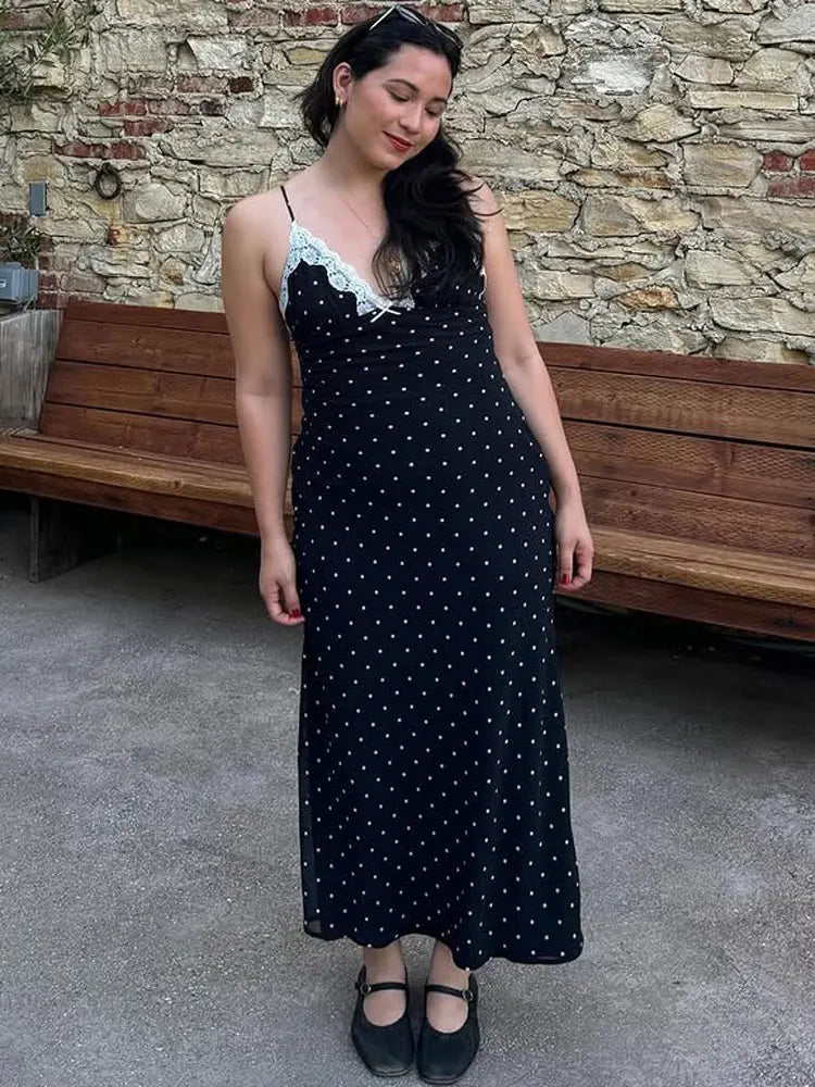 Polka Dot Maxi Dress